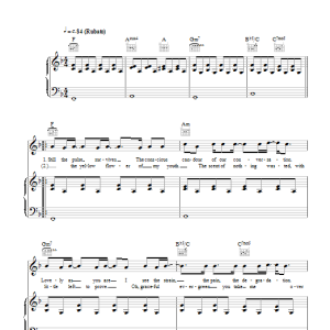 KT Tunstall Yellow Flower Musik Noten - Piano, Vocal & Guitar Chords - 116713-0