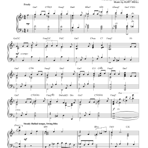 Kurt Weill September Song [Jazz version] Musik Noten - Piano Solo - 178433-0