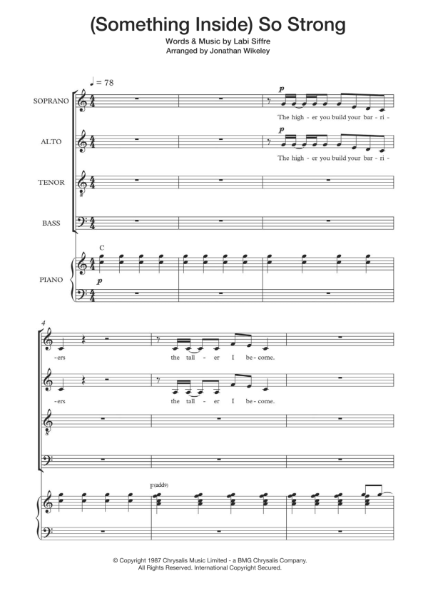 Labi Siffre (Something Inside) So Strong (Arr. Jonathan Wikeley) Musik Noten - Choir - 121356-0