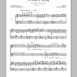 Laura Farnell A Song Of Spring Musik Noten - 2-Part Choir - 87753-0