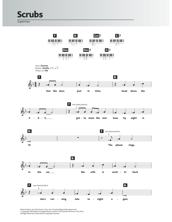 Lazlo Bane Superman (Theme from "Scrubs") Musik Noten - Piano Chords/Lyrics - 117177-0