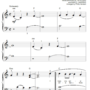Lee Ann Womack I Hope You Dance (arr. Phillip Keveren) Musik Noten - Easy Piano - 152954-0