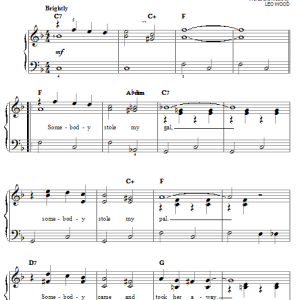 Leo Wood Somebody Stole My Gal Musik Noten - Ukulele - 152530-0