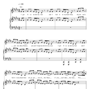 Leona Lewis Fire Under My Feet Musik Noten - Piano, Vocal & Guitar Chords - 121461-0
