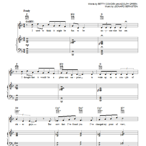 Leonard Bernstein Lucky To Be Me (from On the Town) Musik Noten - Piano, Vocal & Guitar Chords - 152684-0
