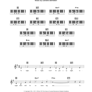 Leonard Bernstein Tonight Musik Noten - Piano Chords/Lyrics - 109746-0