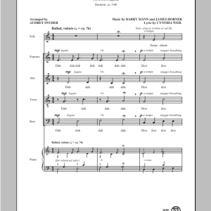 Linda Ronstadt & James Ingram Somewhere Out There (from An American Tail) (arr. Audrey Snyder) Musik Noten - SATB Choir - 98368-0
