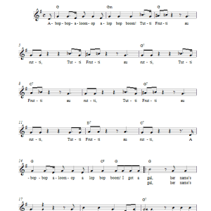 Little Richard Tutti Frutti Musik Noten - Ukulele Chords/Lyrics - 89733-0