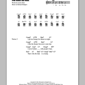 Lorenz Hart The Lady Is A Tramp Musik Noten - Ukulele Chords/Lyrics - 99756-0