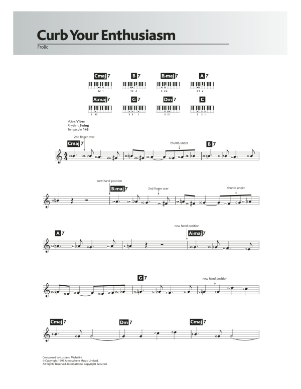Luciano Michelini Frolic (theme from Curb Your Enthusiasm) Musik Noten - Easy Piano - 117676-0