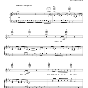 Luke Bryan feat. Karen Fairchild Home Alone Tonight Musik Noten - Piano, Vocal & Guitar Chords - 164299-0