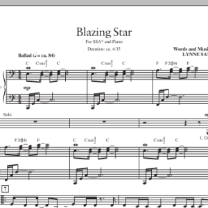 Lynne Sater Blazing Star Musik Noten - SSA Choir - 96664-0