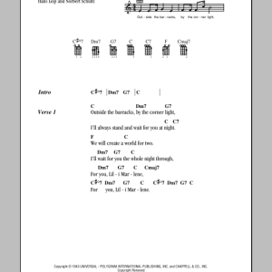 Mack David Lili Marlene Musik Noten - Ukulele Chords/Lyrics - 150170-0