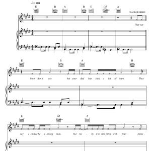 Macklemore & Ryan Lewis Growing Up (featuring Ed Sheeran) Musik Noten - Piano, Vocal & Guitar Chords - 121853-0
