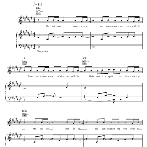 Maitre Gims Zombie Musik Noten - Piano, Vocal & Guitar Chords - 118055-0
