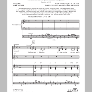 Mark Brymer Call Your Girlfriend Musik Noten - SSA Choir - 98186-0