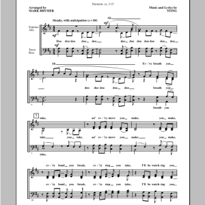 Mark Brymer Every Breath You Take Musik Noten - SATB Choir - 96027-0