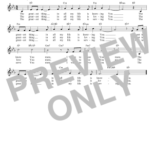Mark Pendergrass The Greatest Thing Musik Noten - Lead Sheet / Fake Book - 179383-0