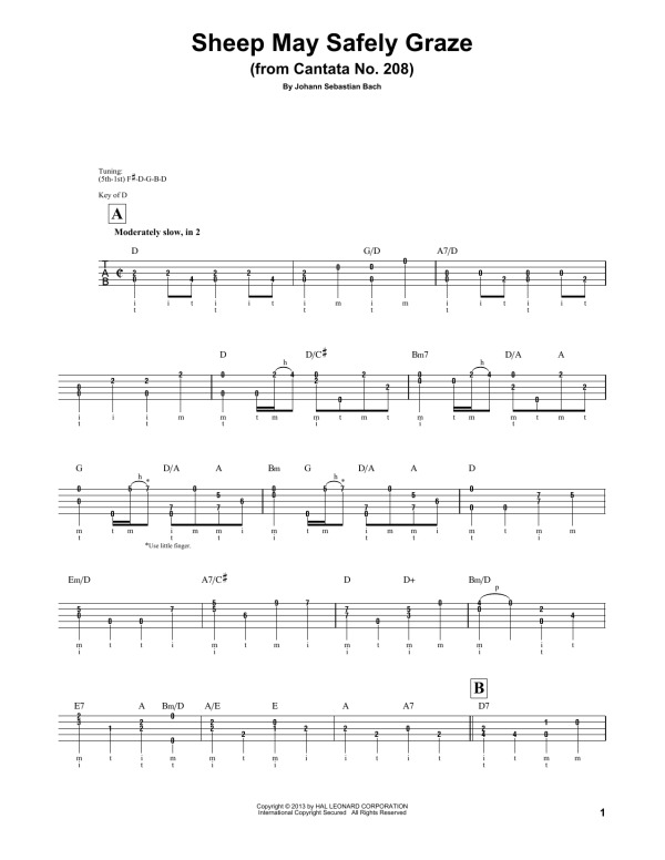 Mark Phillips Sheep May Safely Graze Musik Noten - Banjo Tab - 178348-0