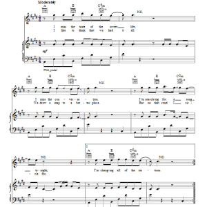 Maroon 5 Maps Musik Noten - Piano, Vocal & Guitar Chords - 154818-0