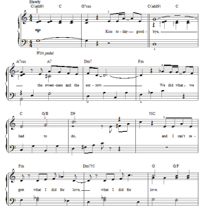 Marvin Hamlisch What I Did For Love Musik Noten - Piano & Vocal - 179035-0