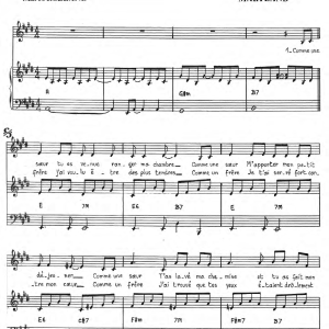 Maryland Comme Une Soeur Comme Un Frere Musik Noten - Piano & Vocal - 119650-0