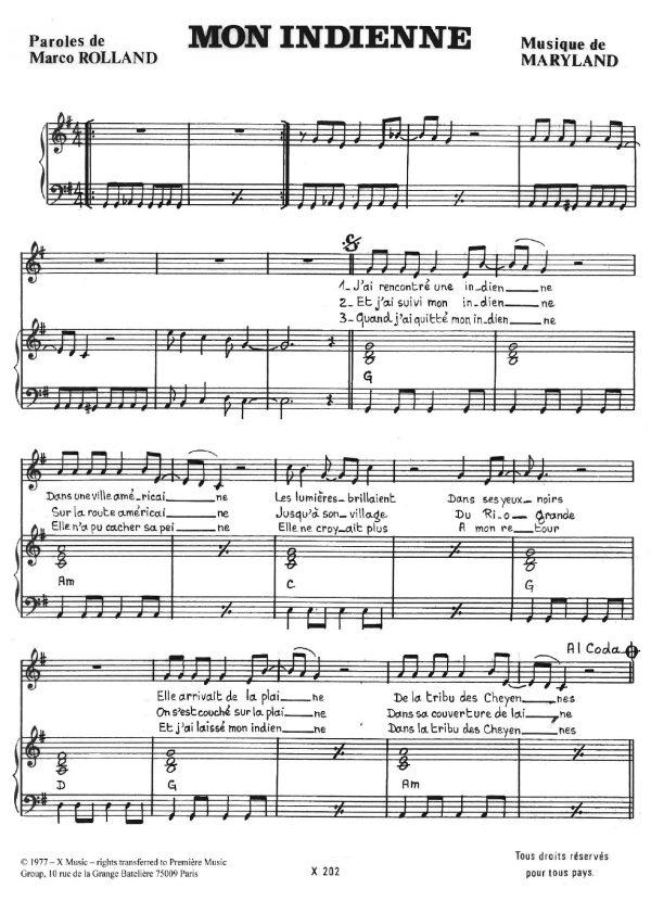 Maryland Mon Indienne Musik Noten - Piano & Vocal - 119773-0
