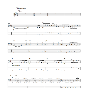 Megadeth In My Darkest Hour Musik Noten - Bass Guitar Tab - 150295-0