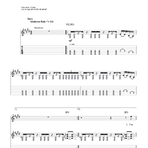 Megadeth Train Of Consequences Musik Noten - Bass Guitar Tab - 150294-0