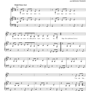 Meghan Trainor Lips Are Movin Musik Noten - Piano, Vocal & Guitar Chords - 157428-0
