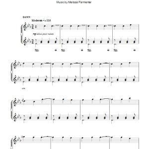 Melissa Parmenter Dawn - Going To School Musik Noten - Piano Solo - 110153-0