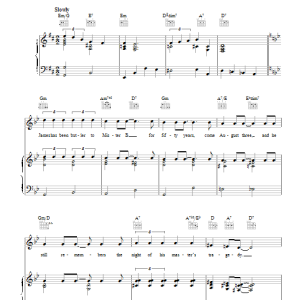Michael Carr Dinner For One Please James Musik Noten - Piano, Vocal & Guitar Chords - 110567-0
