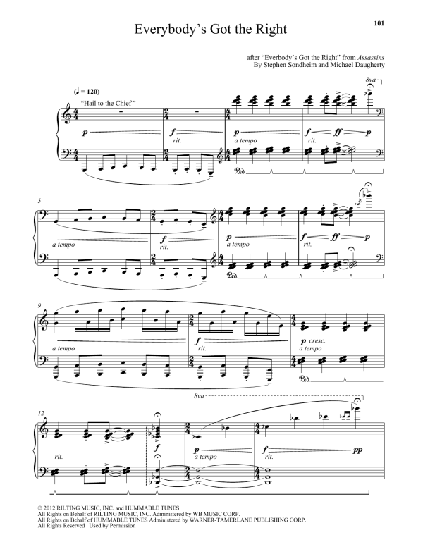 Michael Daugherty Everybody's Got The Right Musik Noten - Piano Solo - 179196-0