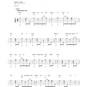Michael Miles Old Folks At Home (Swanee River) Musik Noten - Banjo Tab - 178285-0