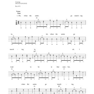 Michael Miles When The Saints Go Marching In Musik Noten - Banjo Tab - 178299-0