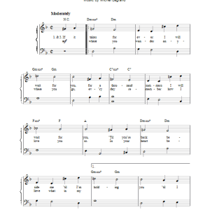 Michel LeGrand I Will Wait For You Musik Noten - Ukulele Chords/Lyrics - 150158-0