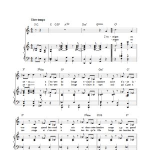 Michel LeGrand Le Rouge Et Le Noir Musik Noten - Piano, Vocal & Guitar Chords - 117234-0