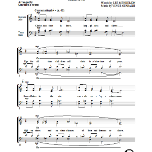 Michele Weir Christmas Time Is Here Musik Noten - SATB Choir - 70470-0