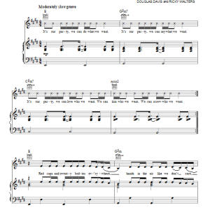 Miley Cyrus We Can't Stop Musik Noten - Piano, Vocal & Guitar Chords - 116623-0
