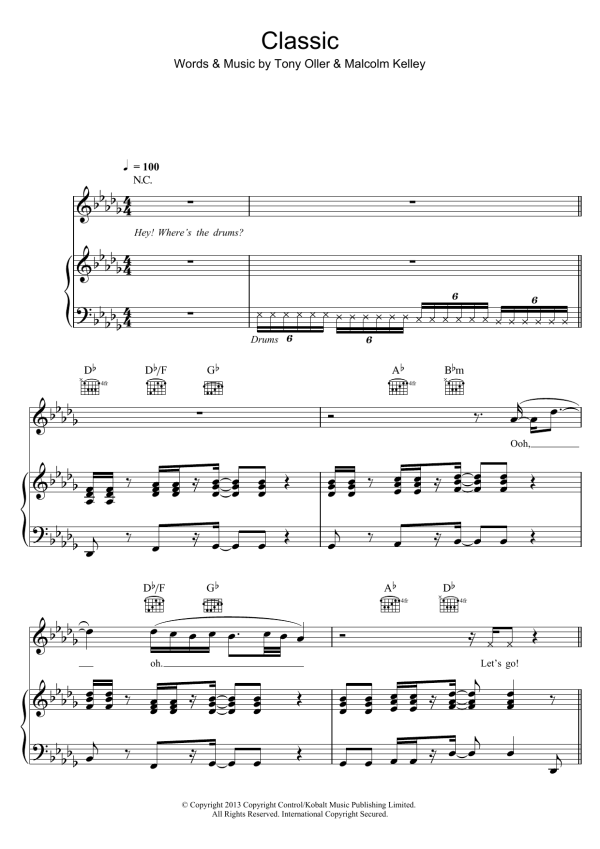 MKTO Classic Musik Noten - Piano, Vocal & Guitar Chords - 118940-0
