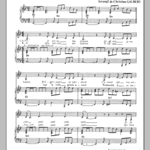 Mort Shuman Moi Je Porte Les Chaines Musik Noten - Piano & Vocal - 116529-0