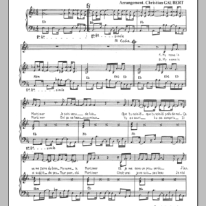 Mort Shuman My Name Is Mortimer Musik Noten - Piano & Vocal - 116554-0