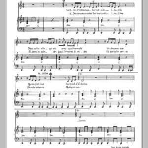 Mort Shuman Negociation Musik Noten - Piano & Vocal - 116555-0