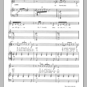 Mort Shuman Pauvre Dieu Musik Noten - Piano & Vocal - 116575-0