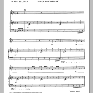 Mort Shuman Plus ca Va, Moins ca Va Musik Noten - Piano & Vocal - 116577-0