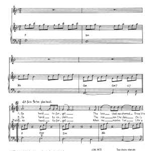 Mort Shuman So Hard To Forget Musik Noten - Piano & Vocal - 116700-0