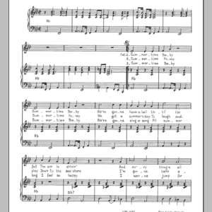 Mort Shuman Summertime Baby Musik Noten - Piano & Vocal - 116724-0