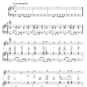 Motorhead Ace Of Spades Musik Noten - Bass Guitar Tab - 150402-0