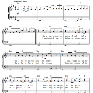 Muse Supermassive Black Hole Musik Noten - Bass Guitar Tab - 152902-0