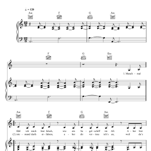Namika Lieblingsmensch Musik Noten - Piano, Vocal & Guitar Chords - 122156-0